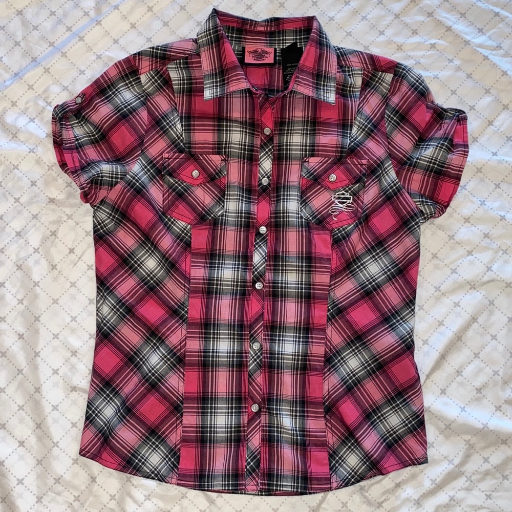 Harley Davidson Button Up Short Sleeve Shirt